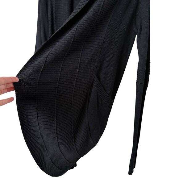 Lululemon Transformation Wrap Cardigan in Black Cashmere Blend, Size 2 - Picture 9 of 16